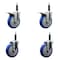 Service Caster 5'' Blue Poly Swivel 3/4'' Expanding Stem Caster Set 2 Total Lock Brakes, 4PK SCC-EXTTL20S514-PPUB-BLUE-2-S-2-34 - alternate 1